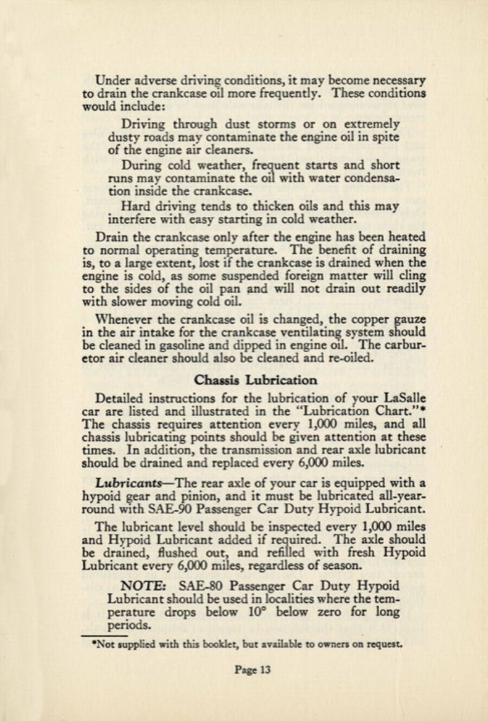 1940 Cadillac LaSalle Operating Hints Page 8